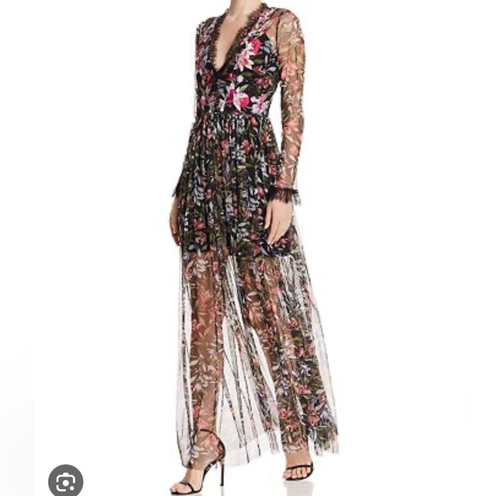 French Connection Floral Embroidered Dress